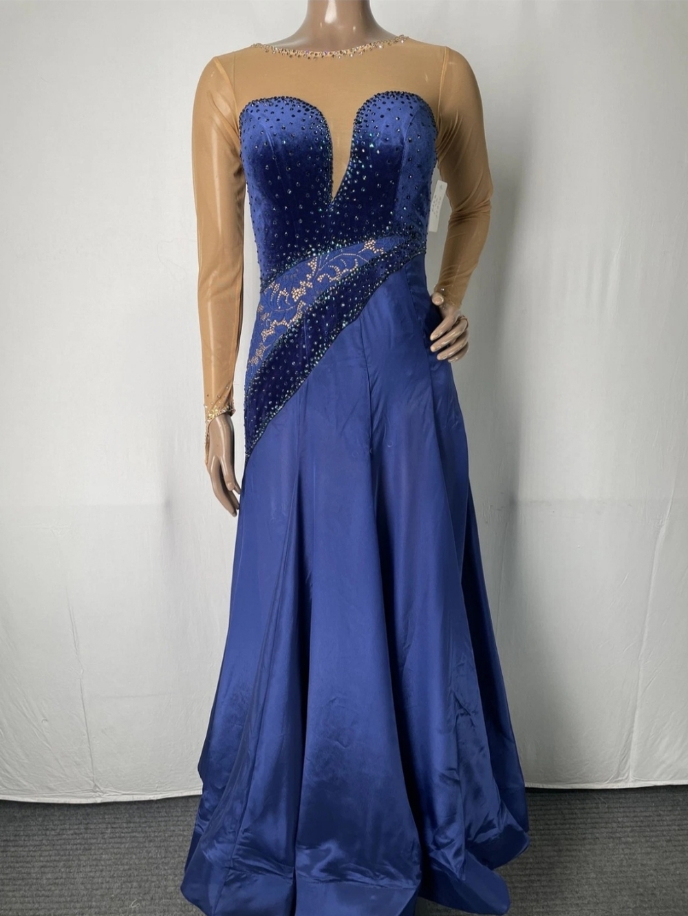 Everything Ballroom Smooth Ballroom Dress With Nude Illusion Bodice
